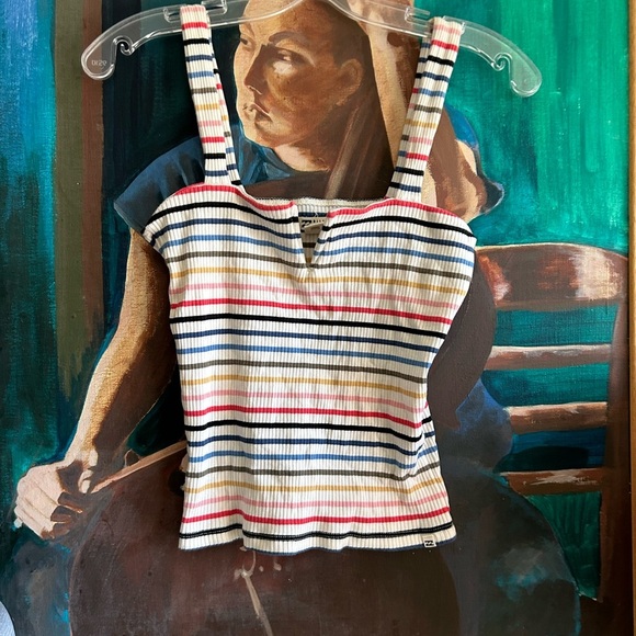 Billabong Striped Tank Top - Red, Blue, White - Picture 9 of 15